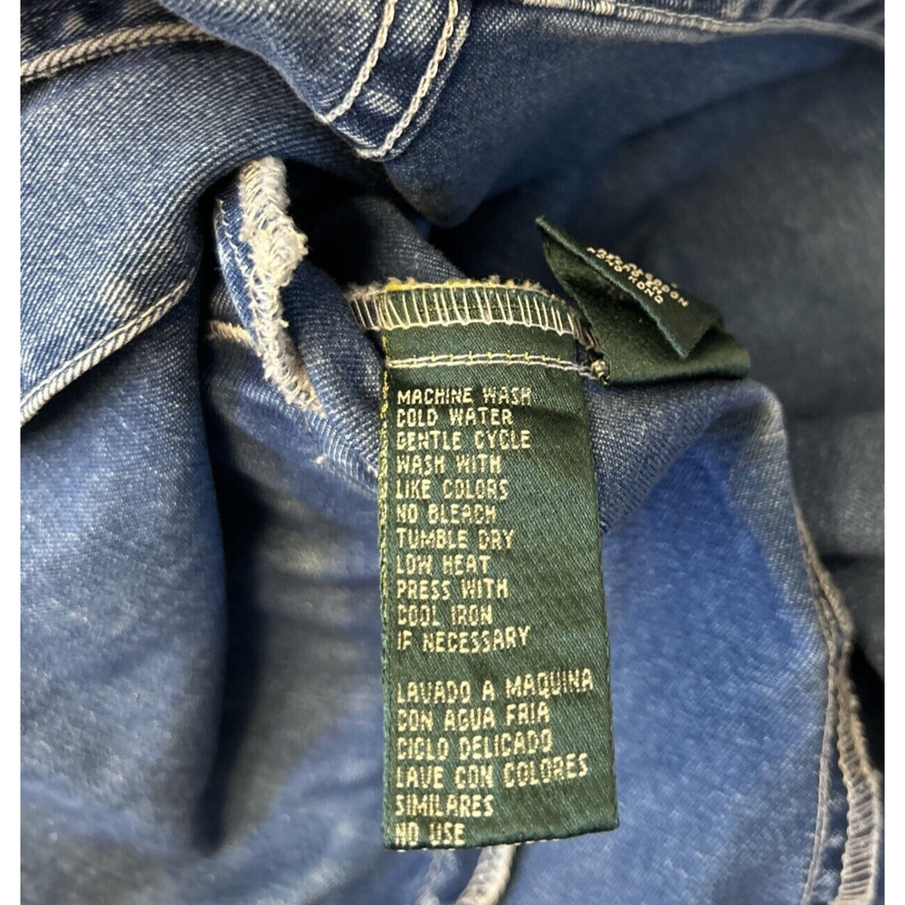 Lauren Jeans Co Women's S Jean Jacket size S Blue Jean Button-Up Pockets Denim - Picture 8 of 8